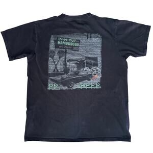 In-N-Out Burger Hamburgers California Short Sleeve Shirt Unisex Black Size Large